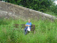 Waiting for the boat after picking elderflowers - now to make the champagne!